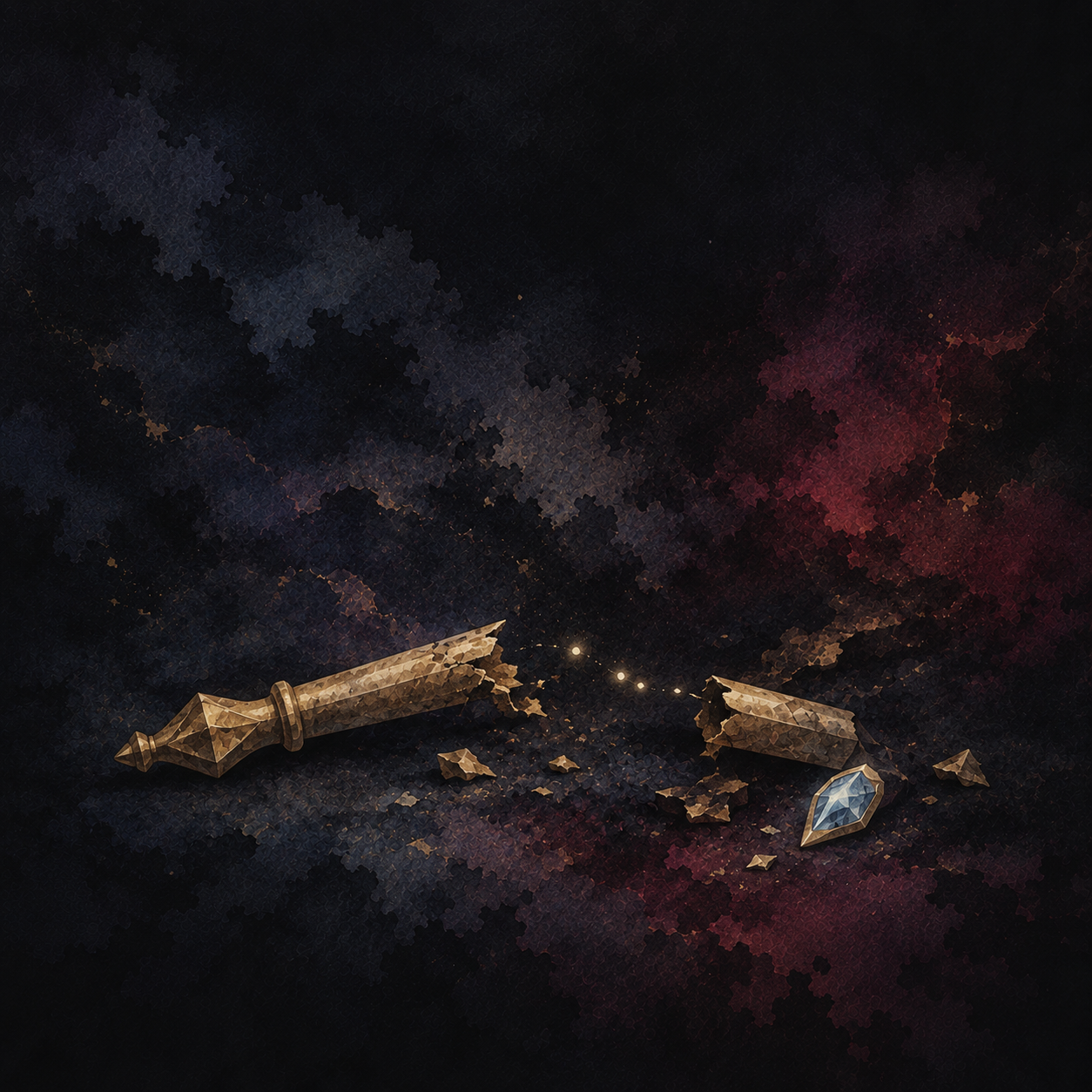 Wand fragments after the curse